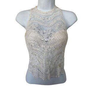 Only Hearts NYC Helena Stuart Ivory Lace Underwire Camisole Corset Bustier 36B